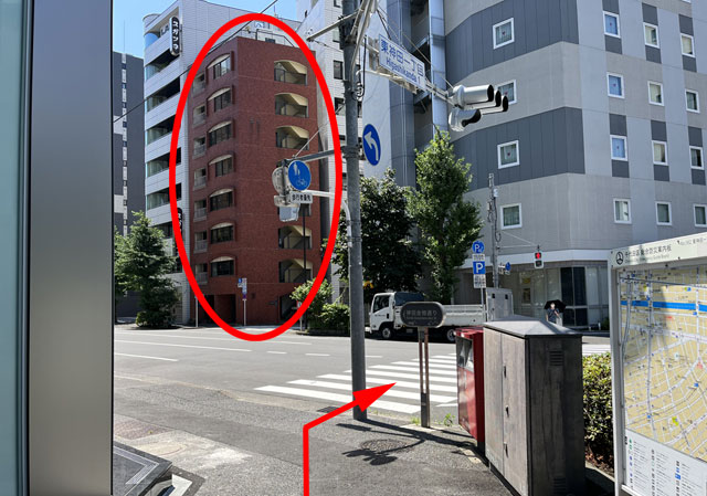 2番出口からの経路写真